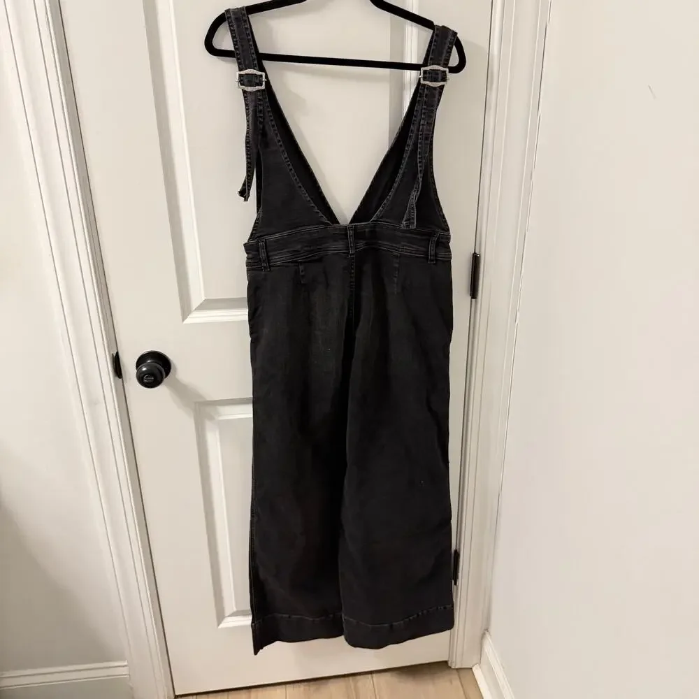 NWOT Free People Wide Leg A Line Jean Overalls Size 12